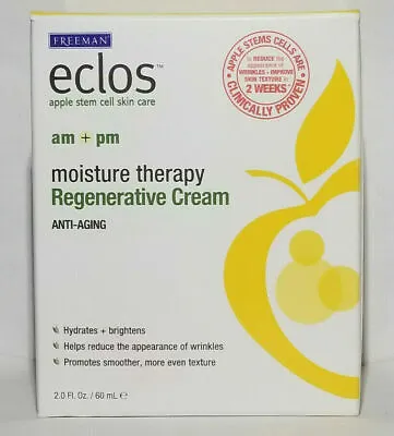 NIB Eclos Anti-Aging AM + PM Moisture Therapy Regenerative Cream 2 Oz / 60 Ml  • $350.95