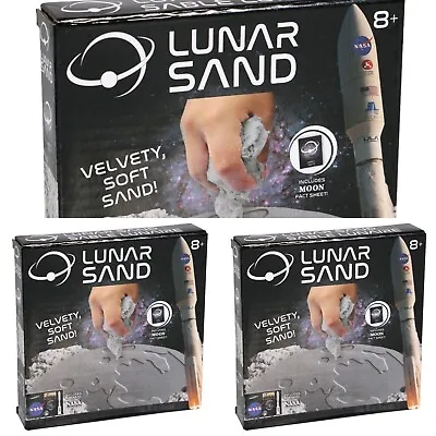 LOT Of 3 - Lunar Sand With Moon Fact Sheet & NASA Stickers Education Science Toy • $12.99