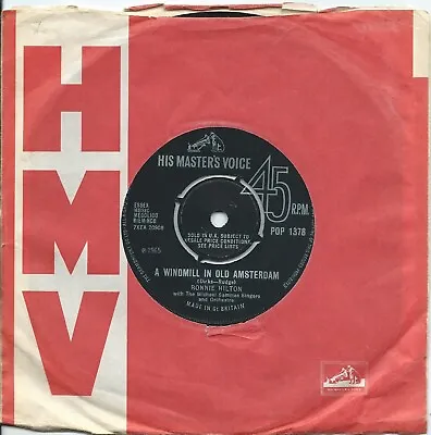 £5 • Buy Ronnie Hilton:A Windmill In Old Amsterdam/Dear Heart:UK HMV:1965