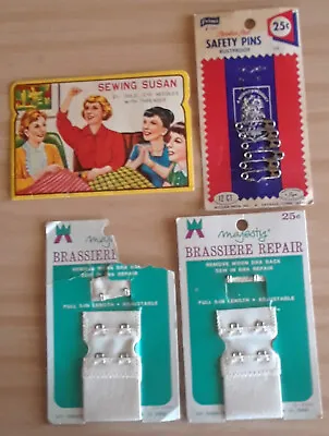 Vintage Sewing Items Prims Pins Sewing Susan Needles • $0.99