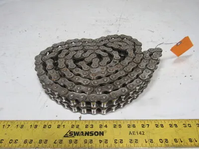 RS60 8' Double Strand Rivet Roller Chain Nickel Plate • $69.99