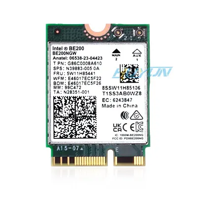 NGFF M.2 Wifi Card Tri-band PC Wifi Bluetooth 5.4 Intel WiFi 7 BE200 BE200NGW  • $25.99