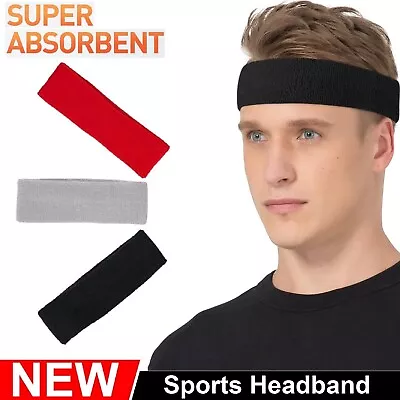 Headband Sweatband Running Sweat Band For Sport Tennis Badminton Yoga Costume AU • $6.99