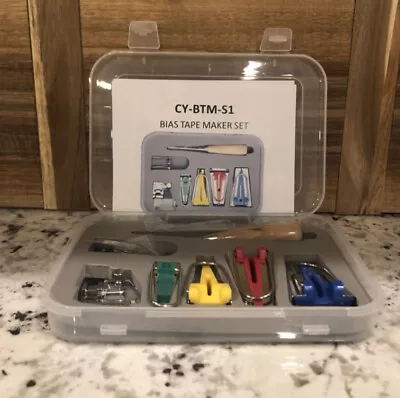 $8 • Buy CY-BTM-S1 Bias Tape Maker Electric Sewing Machine Quilting Binder Foot Tool Box