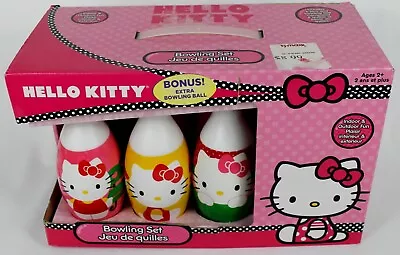 Sanrio Hello Kitty Bowling Set For Kids Toy - 6 Pins & Bonus Extra Bowling Ball! • $24.99