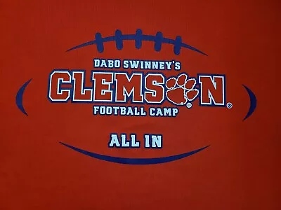 Dabo Swinney's Clemson Tigers Football Camp ALL IN GO TIGERS XL Orange 22 X 27  • $39.95