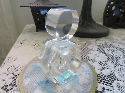 $34.99 • Buy Gorgeous Vintage Clear Crystal Thick Tear Drop French Perfume Bottle UNIQUE