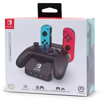 PowerA Controller Charging Base For Nintendo Switch Black - EXCELLENT! • $17.95