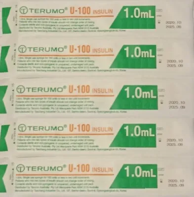 $6.60 • Buy 1ml, 2ml, 5ml Slip Tip/leur Lock Syringes Terumo B&D Insulin