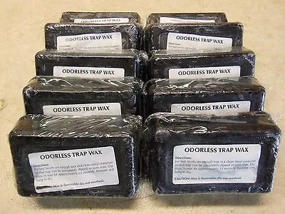 10 Pounds Black Odorless Trap Wax  Traps  Trapping  Raccoon Muskrat Fox   • $59.95