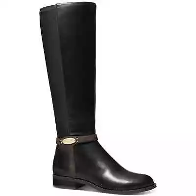 Michael Michael Kors Women's Finley Tall Riding Boots Black Brown US 5 • $39.80