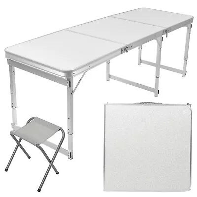 4ft & 6ft Heavy Duty Folding Table Portable Camping Garden Party Catering Bbq • £47.99