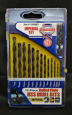 Faithfull IMPERIAL HSS Drill Bit Set Of 13 1/16-1/4 X 1/32 *FREEPOST* • £17.14