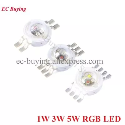 10pcs 1W 3W 5W Red/Green/Blue RGB Full Color High Power LED SMD Chip COB Lamp • $4.45