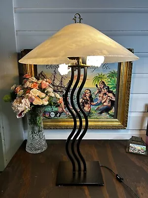 Vintage Postmodern Memphis Wave Wiggle Table Lamp 1980’s • $44.95