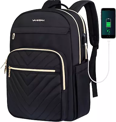 15.6 Inch Laptop Backpack Women Men Work Laptop Bag Fashion With USB Port Water • $64.70