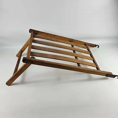 Vintage Wood Folding Chair Leg Rest Rare • $29.95