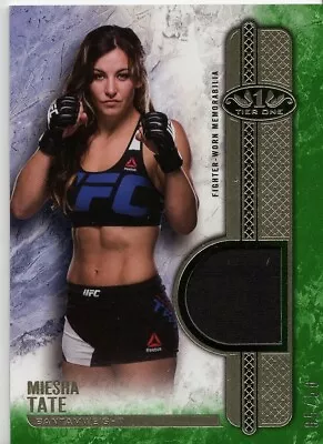 Miesha Tate - 2017 Topps UFC Knockout Tier One Relic Card Green Parallel #'d/50 • $34.99