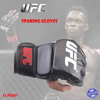 UFC MMA Sparing Gloves Boxing Grappling Training Polyurethane Leather Adult Size • $29.99