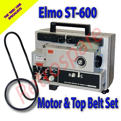 ELMO ST-600 SUPER 8mm SOUND Cine Film Projector Drive Belts (Set Of 2) • $6.84