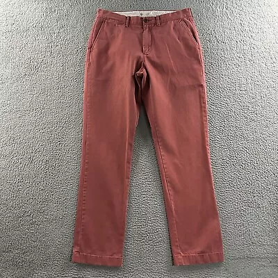 J.Crew Mens Pants Red Size 32x32 Chino Pant Straight 100% Cotton • $24.49