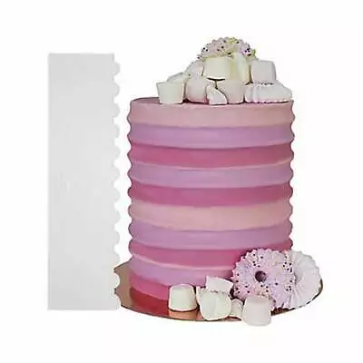 PME Cake Decorating Icing Plain Pattern Edge Side Buttercream Scraper  5  8  10  • £8.49