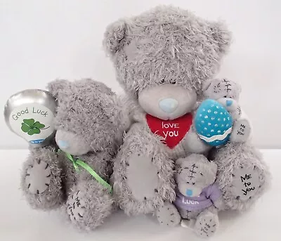 4 X Me To You Bears 8  5  2.5  Good Luck Love You Easter Egg Soft Toy Bundle • £9.99