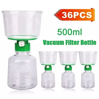 $56.99 • Buy 36 Pack 500mL Filtration Funnel Kit Bottle Top Vacuum Filter 0.22μm PES Membrane