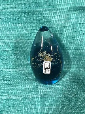Paperweight Medina Glass Maid In Malta Blue Gold 4” Tall J2 • £8.67