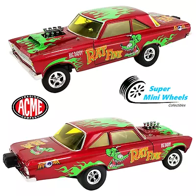ACME 1:18 - 1965 PLYMOUTH AWB - RAT FINK (Red) A1806508 • $139.95