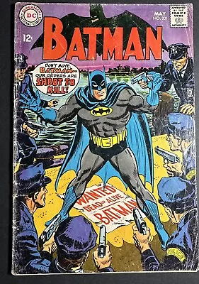 Batman #201 (May 1968) DC Comics - 1st Appearance Of Gangland Guardians! • $19.99