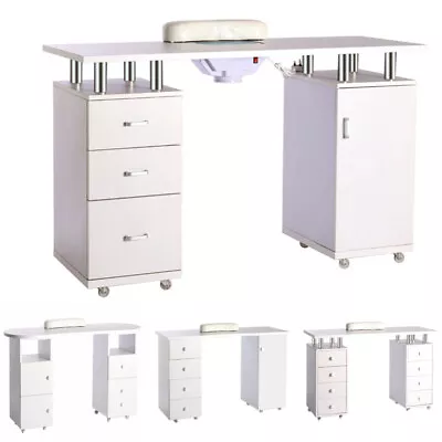 £239.95 • Buy Manicure Nail Table Mobile Nail Art Beauty Salon Worktable With Drawers Portable