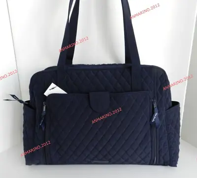 NWT Vera Bradley Baby Bag Diaper With Changing Pad In Microfiber Classic Navy • $64.99