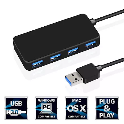 $49.39 • Buy [Ultra Slim] 4-Port USB 3.0 Data Hub For Macbook/ Mac Pro/ Mini/iMac/Surface Pro
