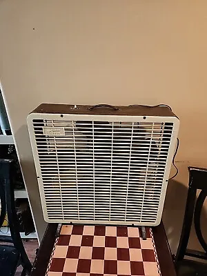 Vintage McGraw Edison  3 Speed Metal Box Fan Faux Wood Grain. Tested  #204011A • $32