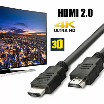 HDMI Cable High Speed V2.0 HD 4K 3D ARC For PS3 PS4 XBOX SKY TV 1M Metre Long • £2.99