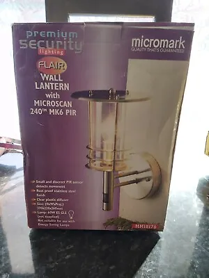 Micromark Wall Lantern With Microscan 240 MK6 PIR - MM18176 • £49.99