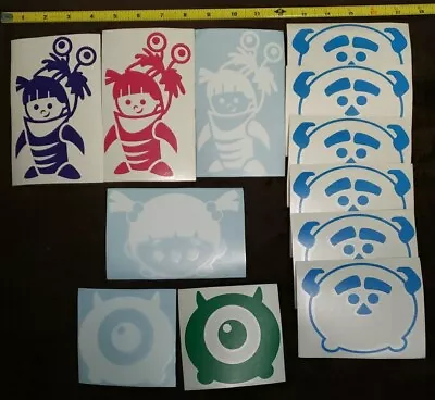 (12pc) Large‼️Monsters Inc Disney™️ Vinyl Decal Sticker Lot  DIE-CUT  Lil' Boo • $3.99