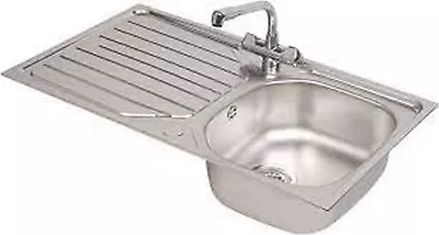 Franke Reno / Danube 1 Bowl Stainless Steel Inset Sink & Mixer Tap 860 X 500mm • £114.99