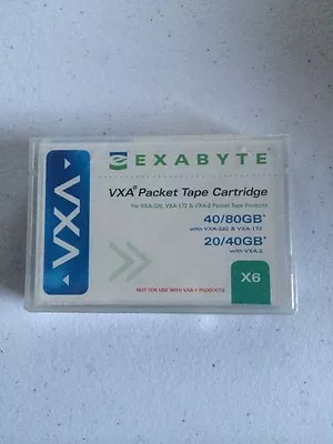 EXABYTE 111.00200 VXA-X6 20/80GB 62M DATA CARTRIDGE Quantity 1 (11100200 ) • $48.99