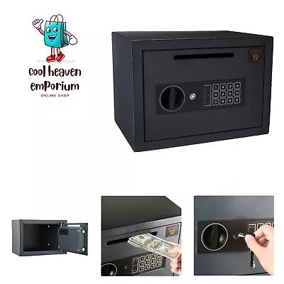 Drop Safe - Digital Safe Compact Steel Money Security Box With Keypad - Depos... • $125.99