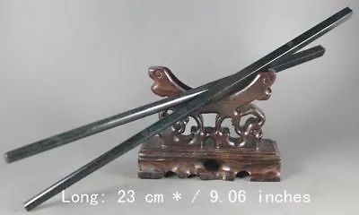 $26.31 • Buy 100% / Natural Color Jade A Pair Of Chinese Chopsticks 23 Cm * / 9.06 Inches/.