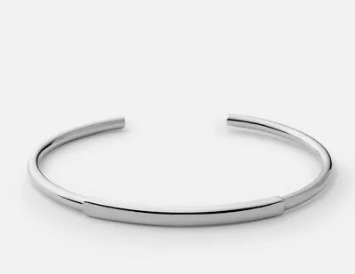 MIANSAI Rhodium Plated Sterling Silver ID Cuff Bracelet. SIze Medium NWT • $71.97