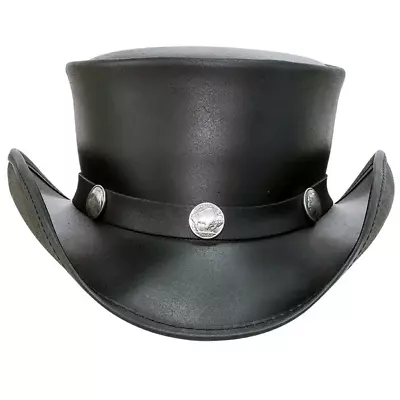 Steampunk Pale Rider Top Hat | 100% Handmade With Leather | New With Tags • $79.99