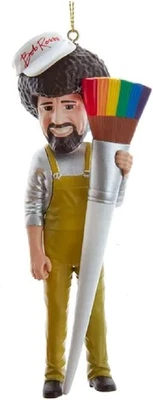 £20.62 • Buy Kurt Adler Bob Ross With Paint Brush Christmas Tree Ornament BO1211