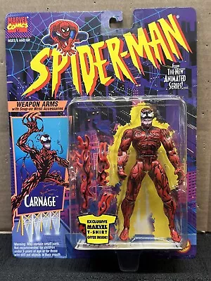 Marvel Comics Spider-Man Carnage 5” Action Figure 1994 Toy Biz New/ Sealed! • $38