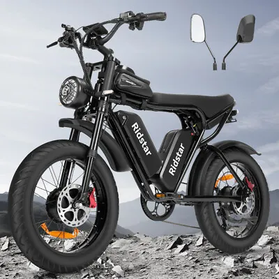 Ridstar 1000W/2000W 15Ah/20Ah/40Ah Battery 20'' Fat Tire Mountain Electric Bike  • $949.89