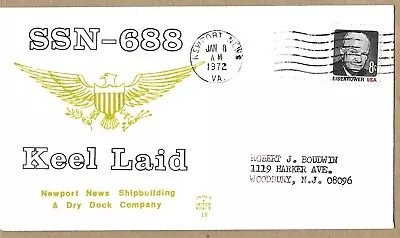 Greytcovers Naval Cover Uss Los Angeles Ssn-688 Keel Laying 8 Jan 1972 • $3.99