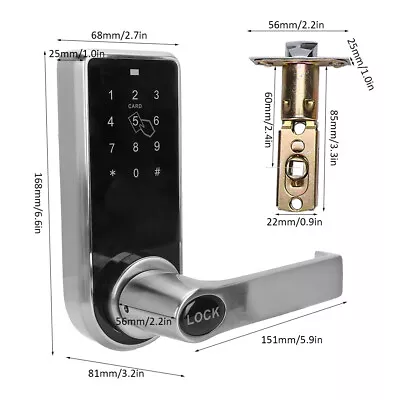 Intelligent Touching Screen Induction Password Lock 3 In 1 Password Card Key HG • $195.44