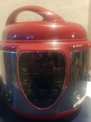 $49.99 • Buy Cooks Essentials 4 Qt Stainless Steel Electric Pressure Cooker Red- Open Box